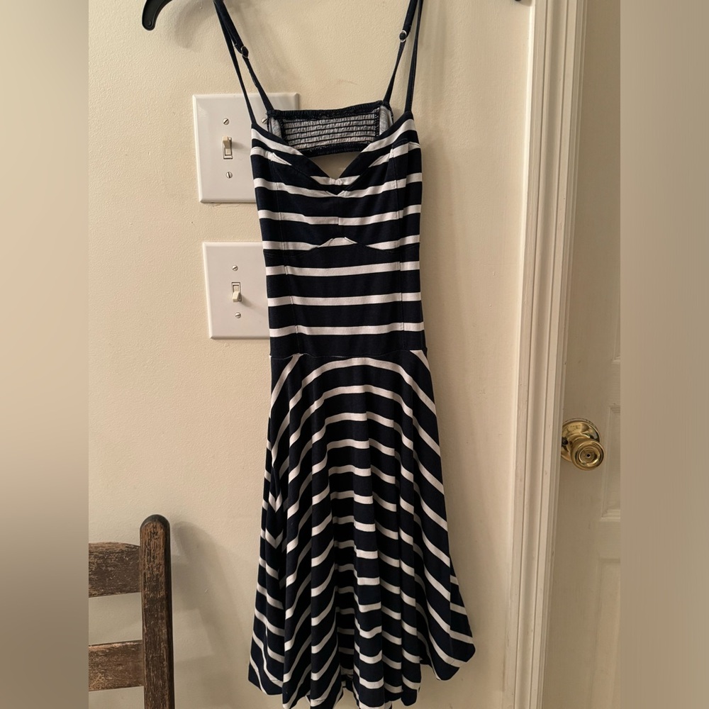 Cute blue and white striped sundress!